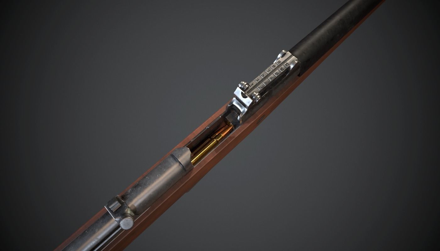 Gewehr 41 Low-poly 3D model_3