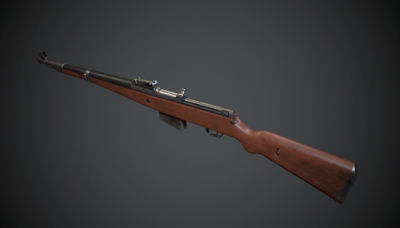 Gewehr 41 Low-poly 3D model_1