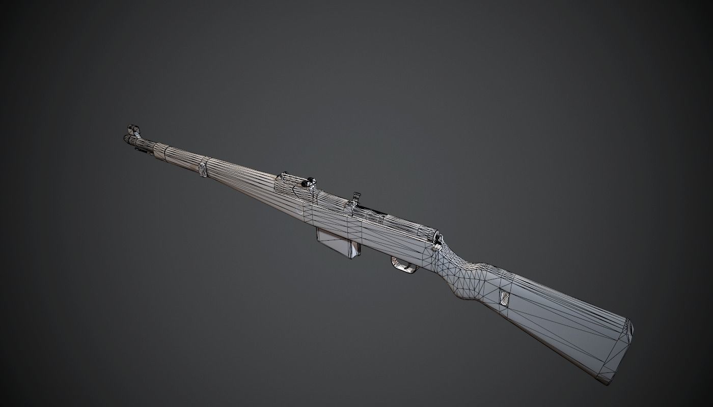 Gewehr 41 Low-poly 3D model_12