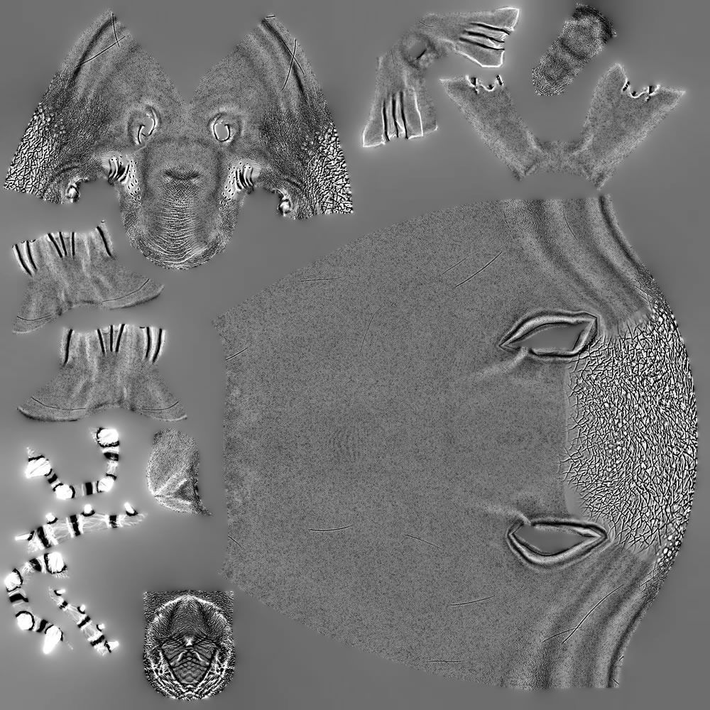 Elephant seal low poly Low-poly 3D model_8