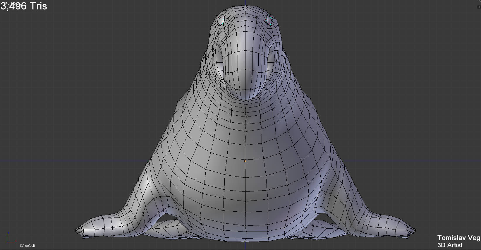 Elephant seal low poly Low-poly 3D model_12