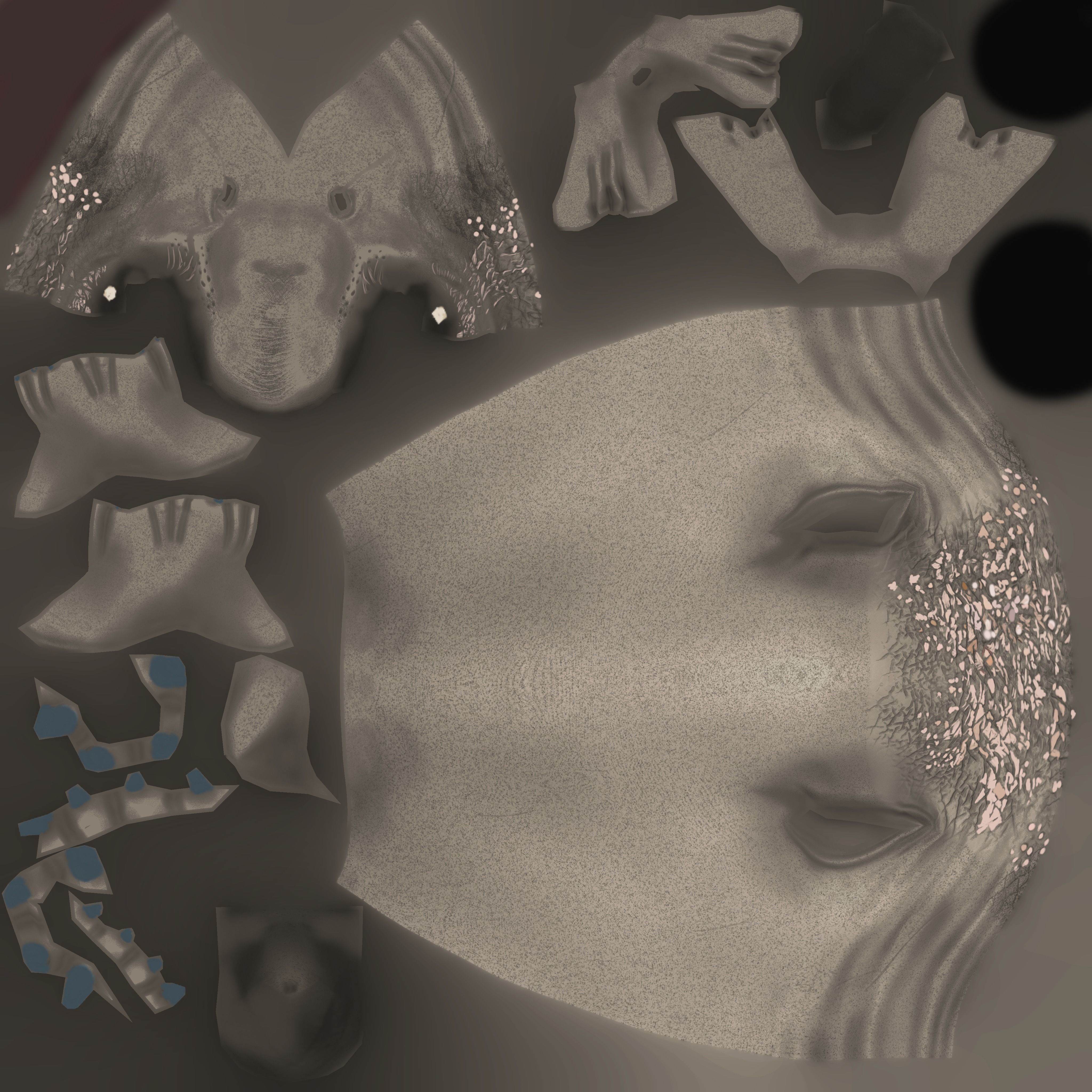 Elephant seal low poly Low-poly 3D model_7