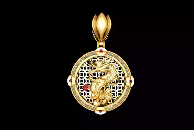 dragon pendant face