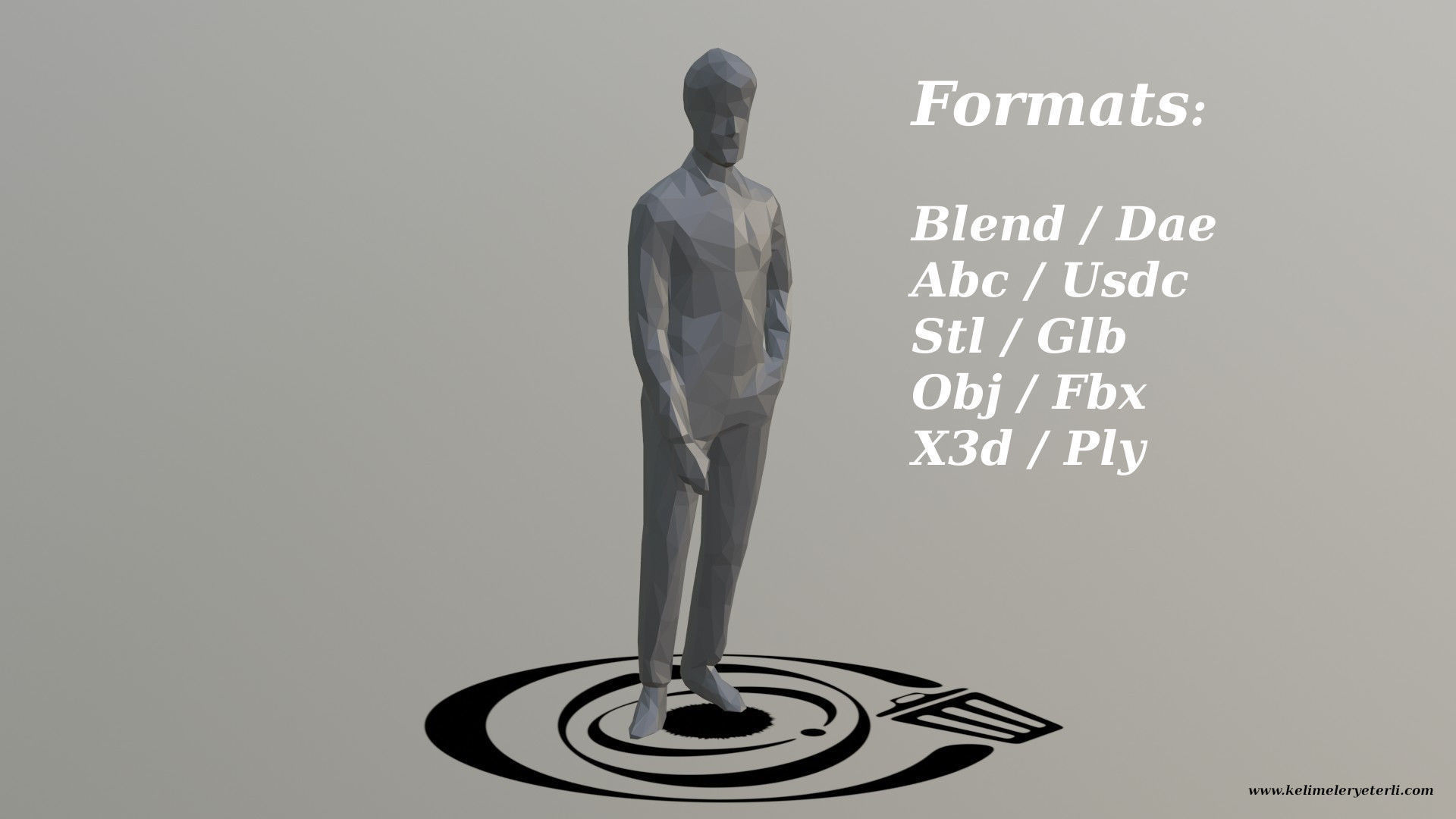 Human 015 LP R Low-poly 3D model_2