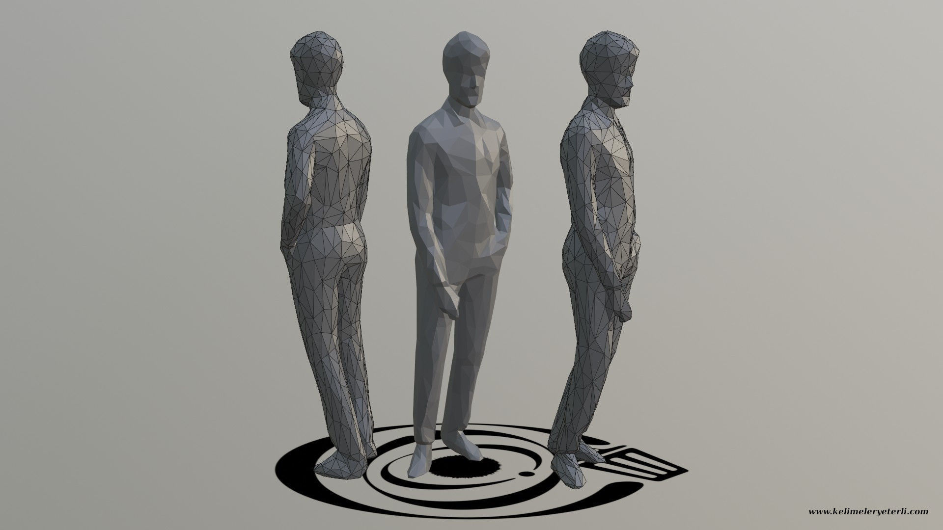 Human 015 LP R Low-poly 3D model_1