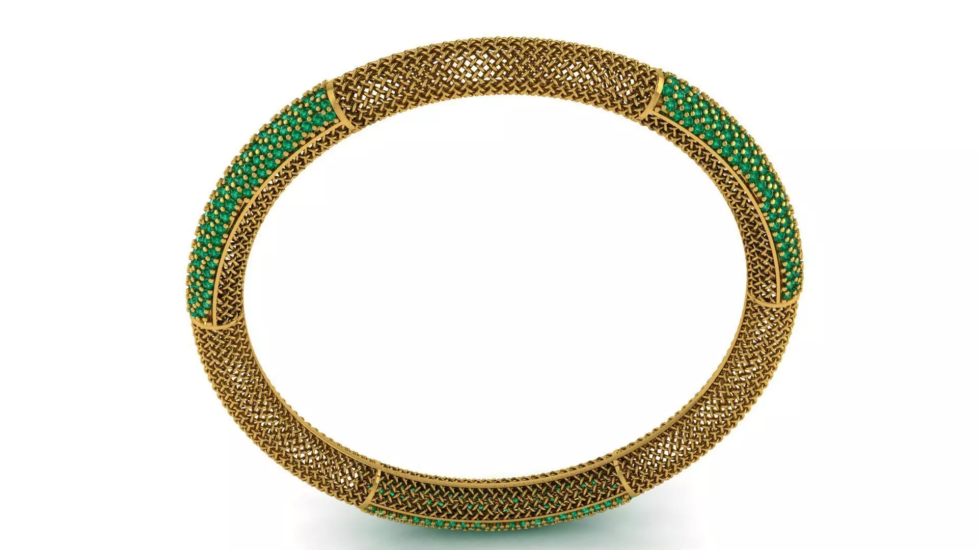 Diamond Bangle Bracelet 3D print model_0