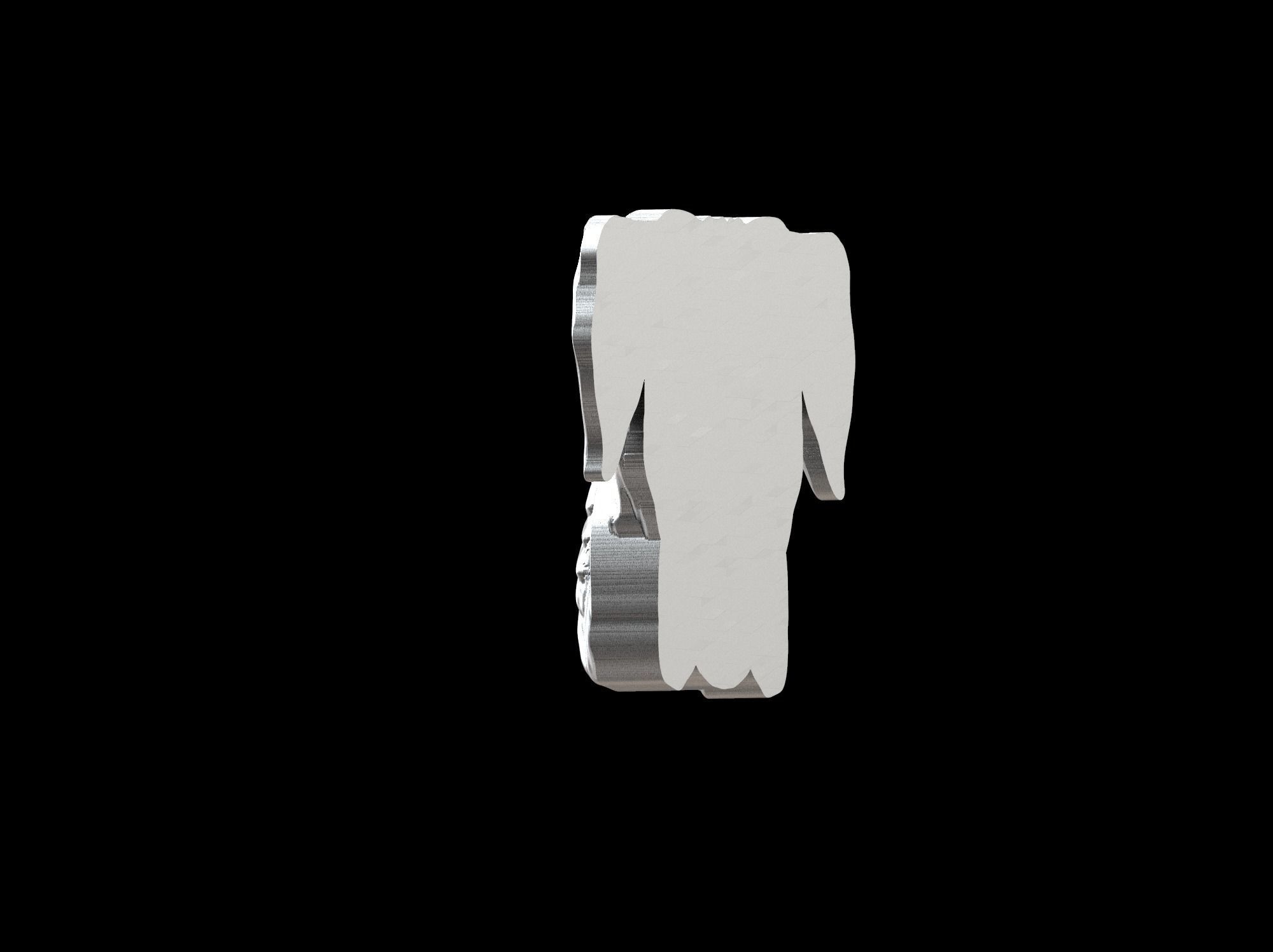 Boxer dog bas relief for medaillon or pendant 3D print model 3D print model_29