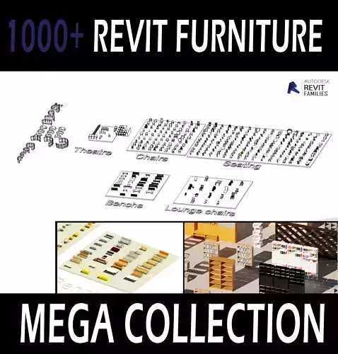 Revit Furniture Components collection rfa 3D model
