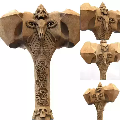Ancient Bone Hammer Cosplay Free 3D print model