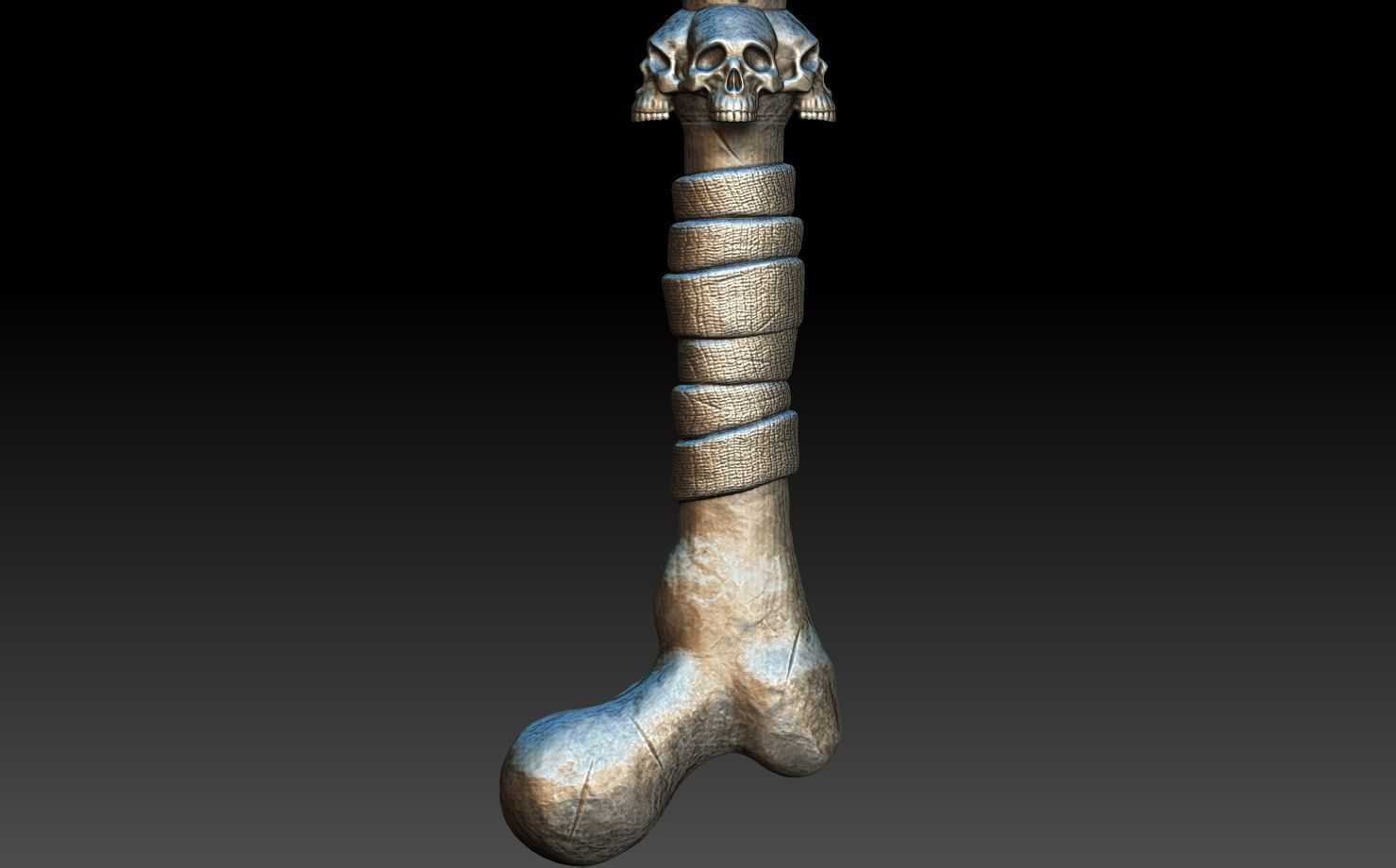 Ancient Bone Hammer Cosplay Free 3D print model_11