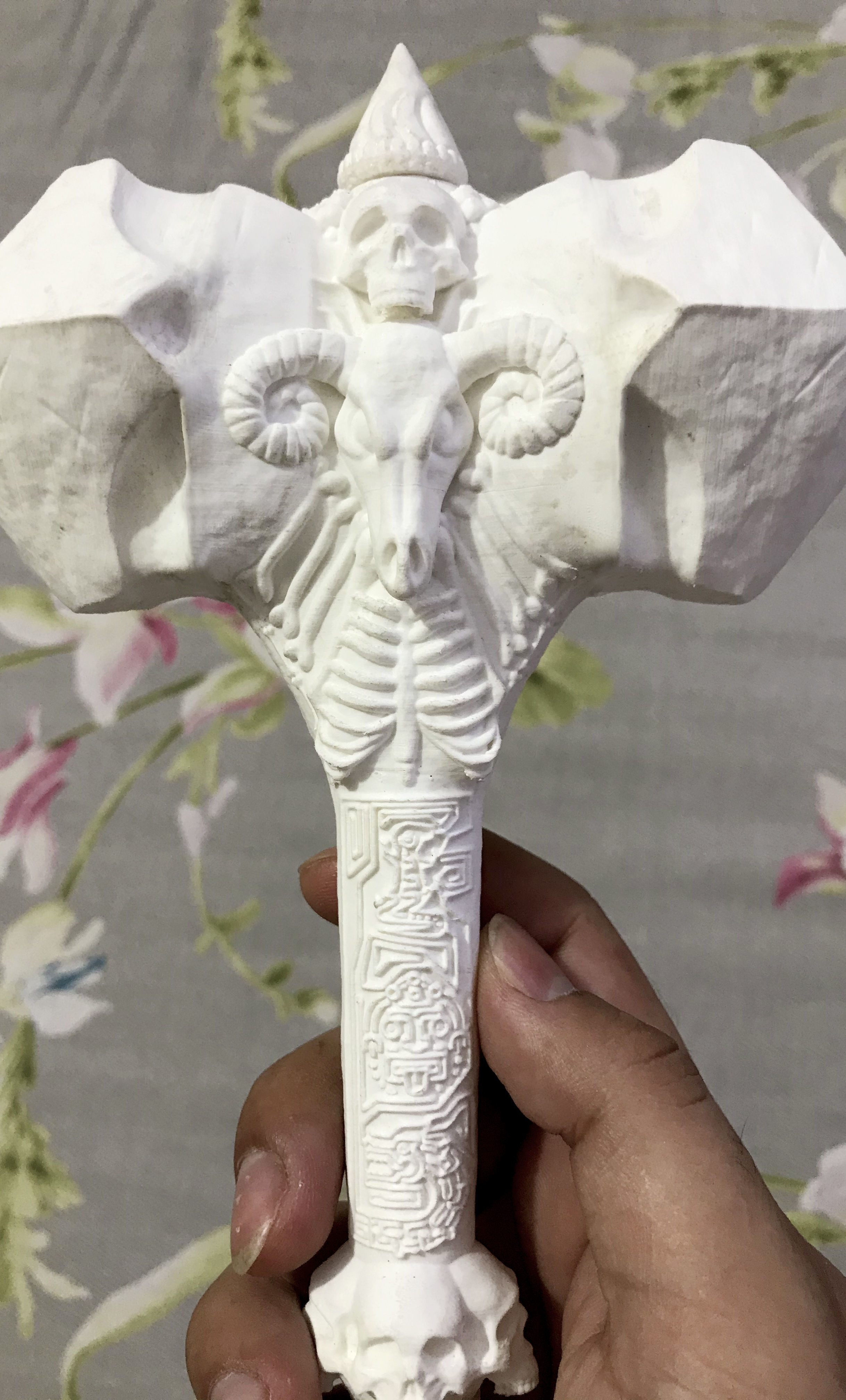 Ancient Bone Hammer Cosplay Free 3D print model_20