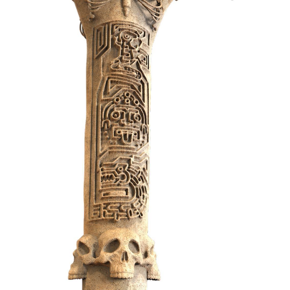 Ancient Bone Hammer Cosplay Free 3D print model_5