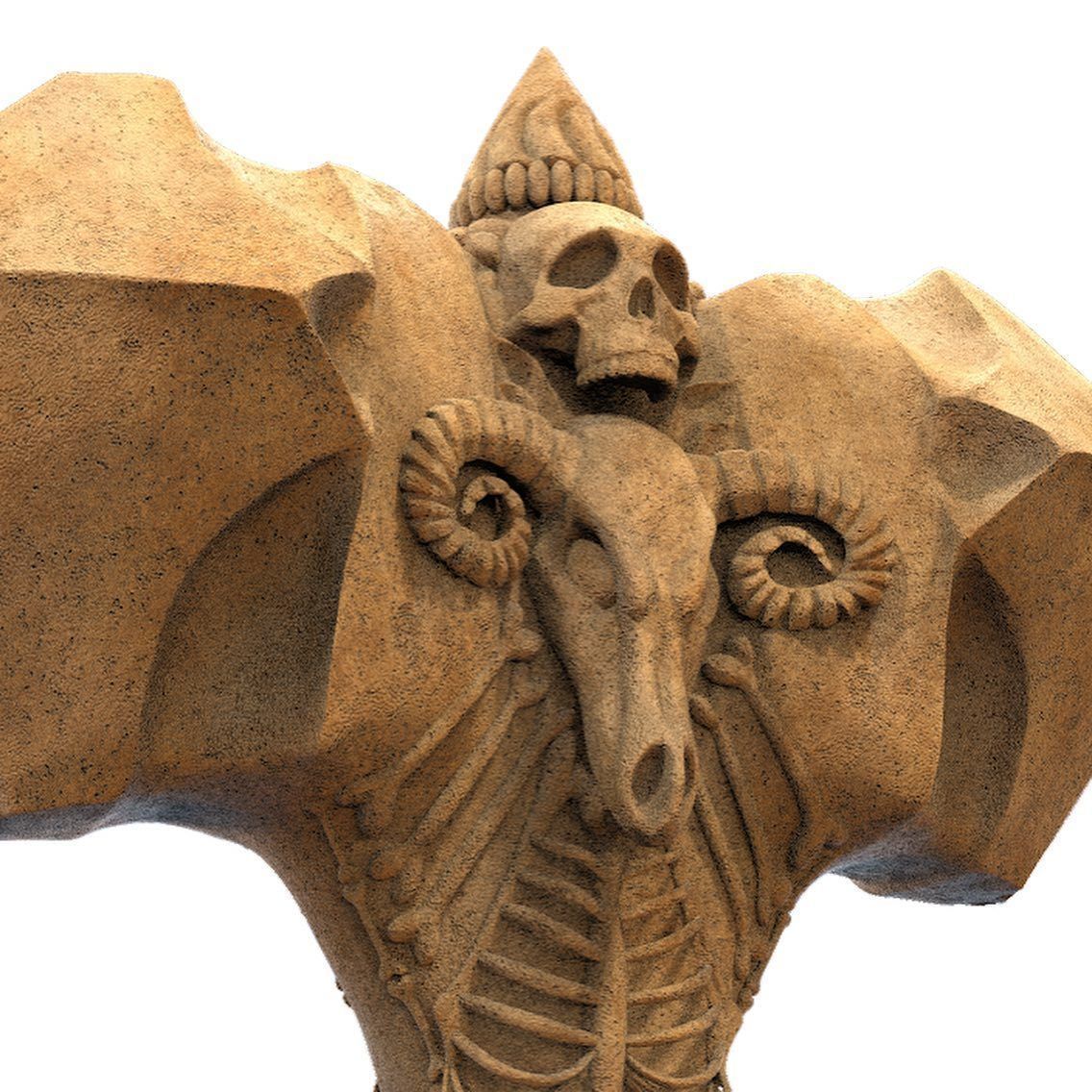 Ancient Bone Hammer Cosplay Free 3D print model_7