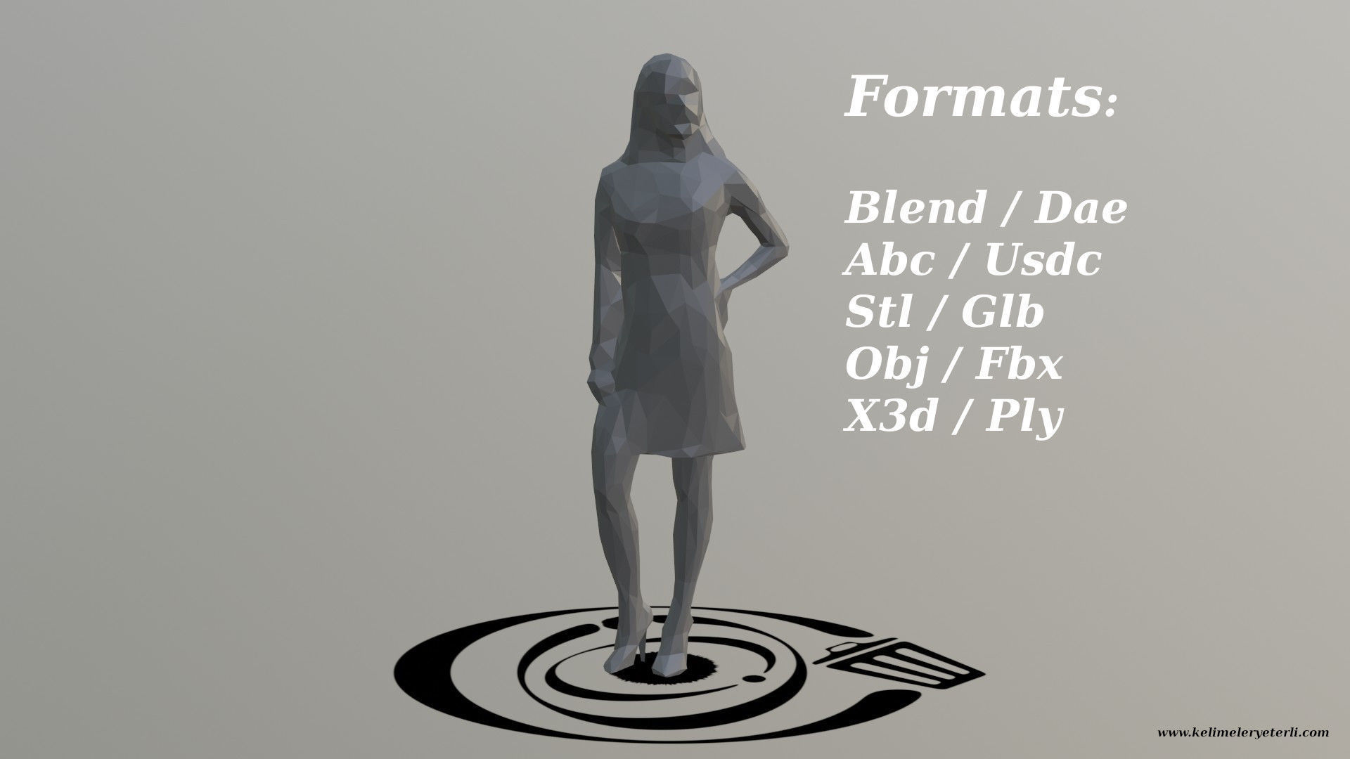 Human 016 LP R Low-poly 3D model_2