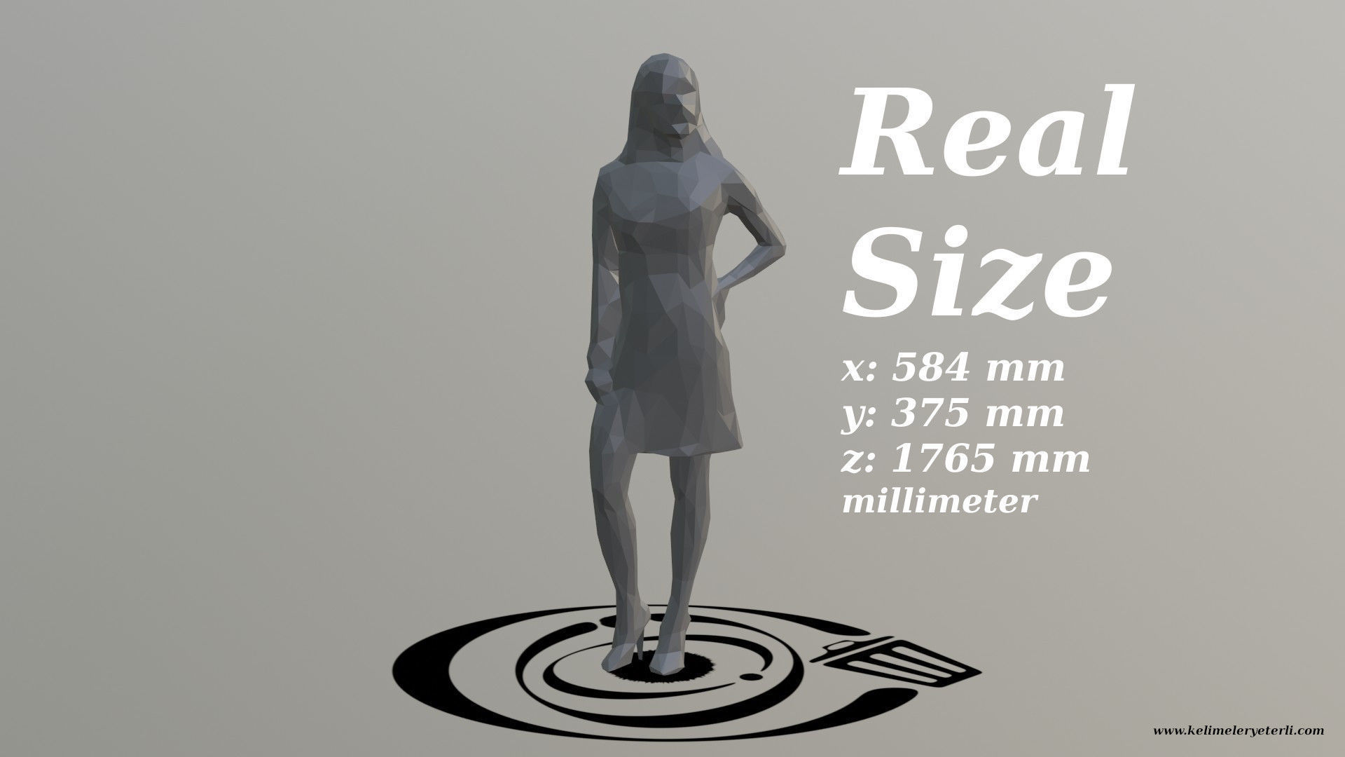 Human 016 LP R Low-poly 3D model_3