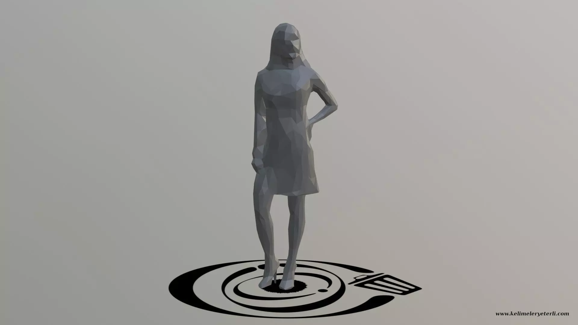Human 016 LP R Low-poly 3D model_0