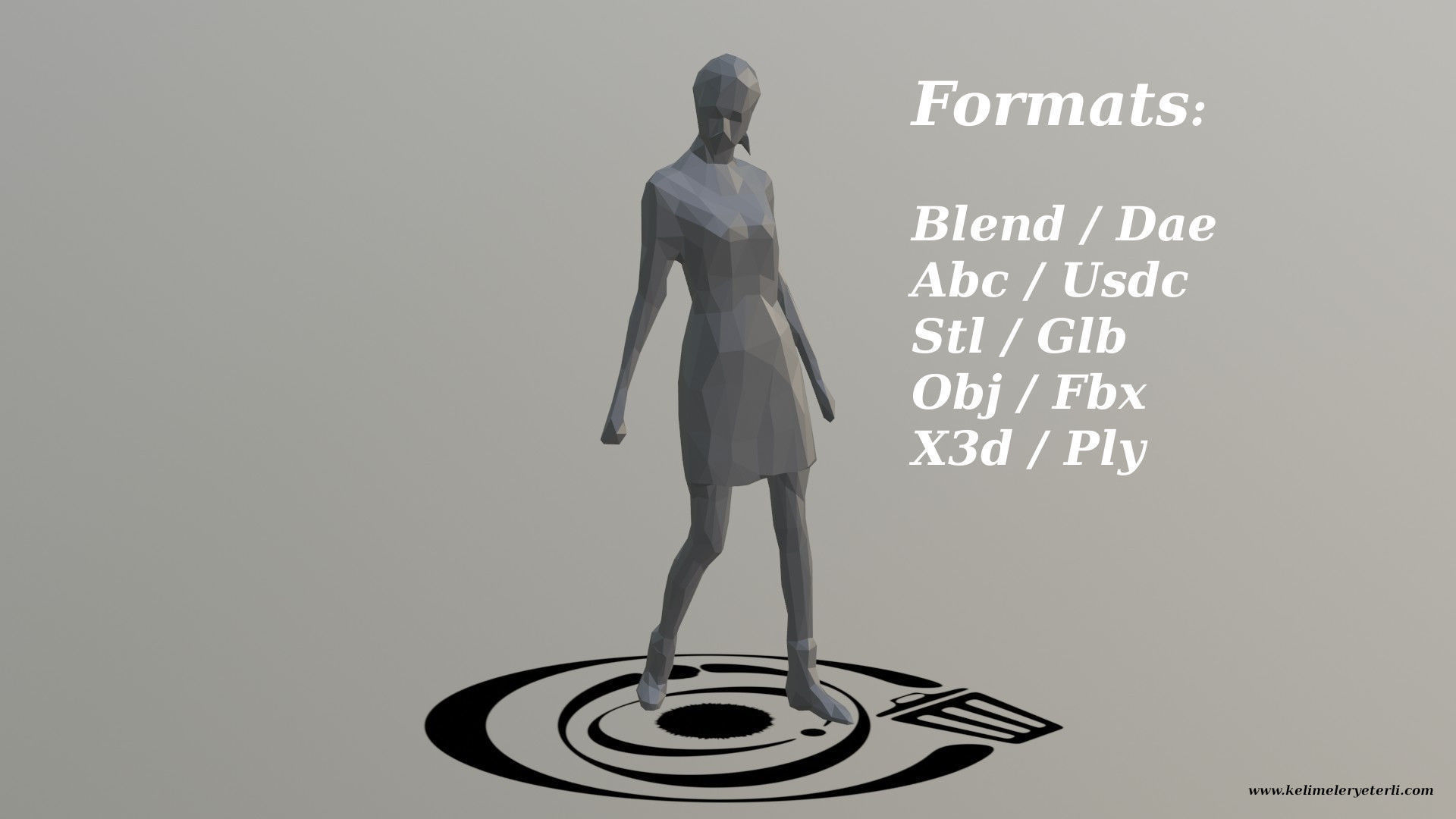 Human 017 LP R Low-poly 3D model_2