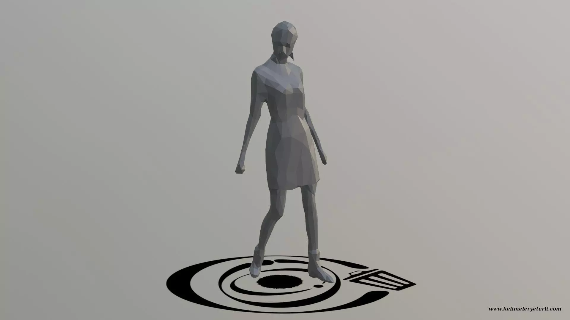 Human 017 LP R Low-poly 3D model_0