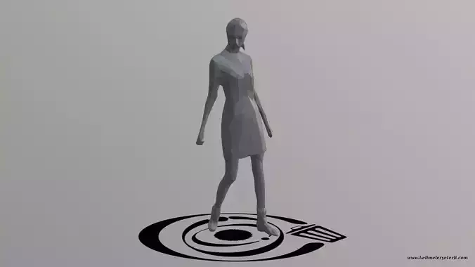 Human 017 LP R Low-poly 3D model