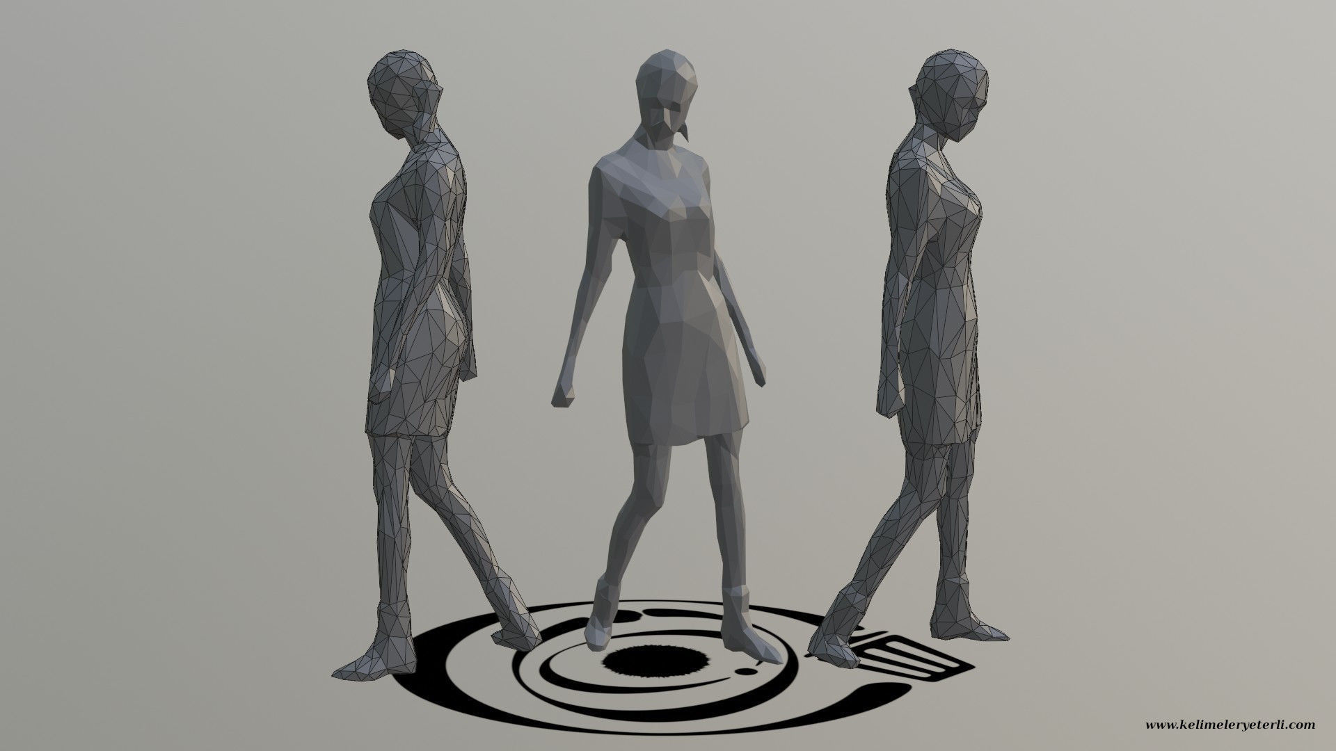Human 017 LP R Low-poly 3D model_1