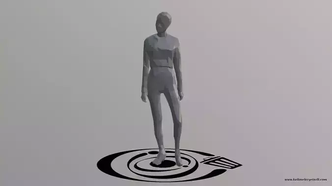 Human 018 LP R Low-poly 3D model