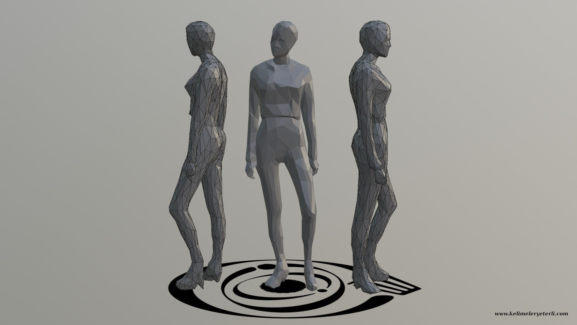 Human 018 LP R Low-poly 3D model_1