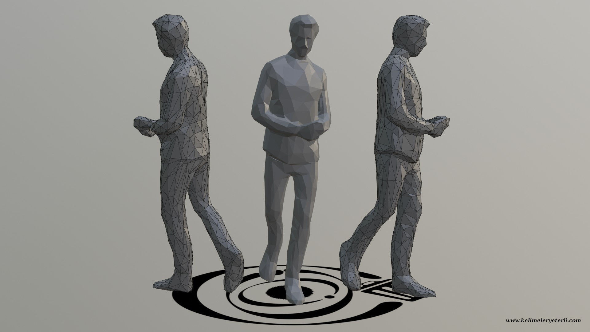Human 019 LP R Low-poly 3D model_1