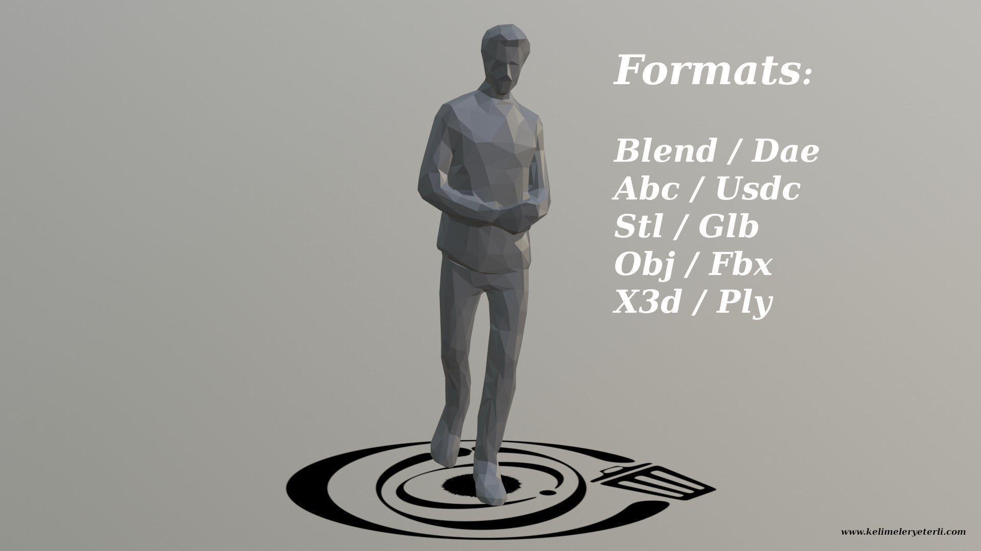 Human 019 LP R Low-poly 3D model_2