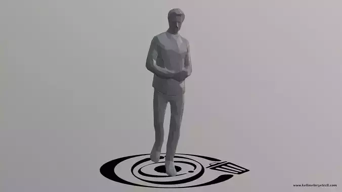 Human 019 LP R Low-poly 3D model