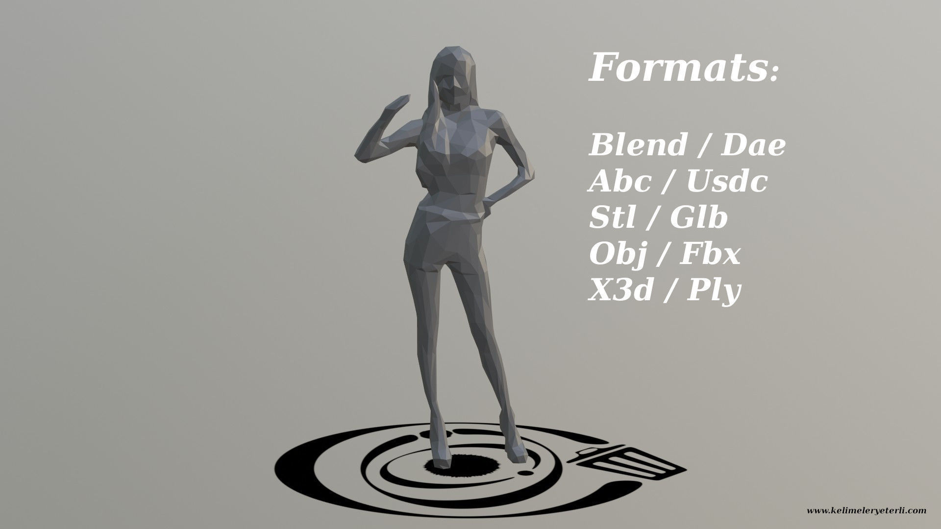 Human 020 LP R Low-poly 3D model_2