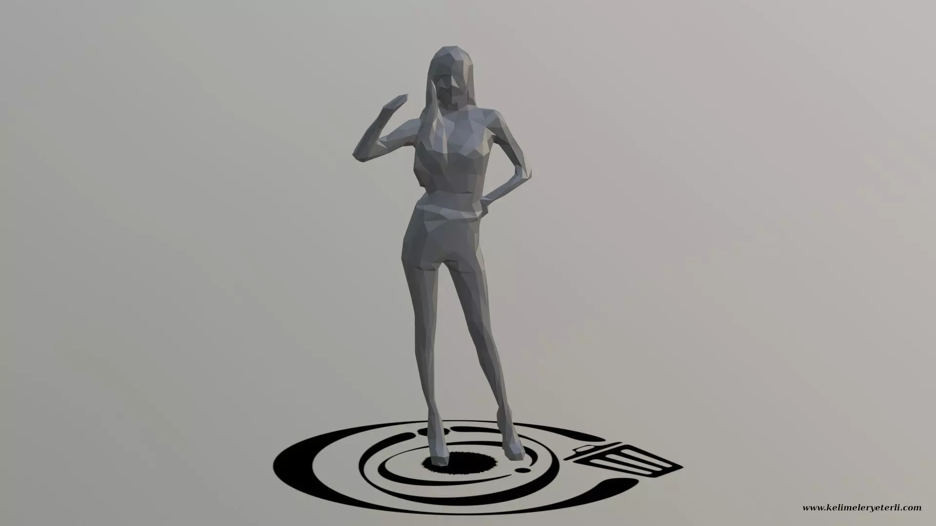 Human 020 LP R Low-poly 3D model_0