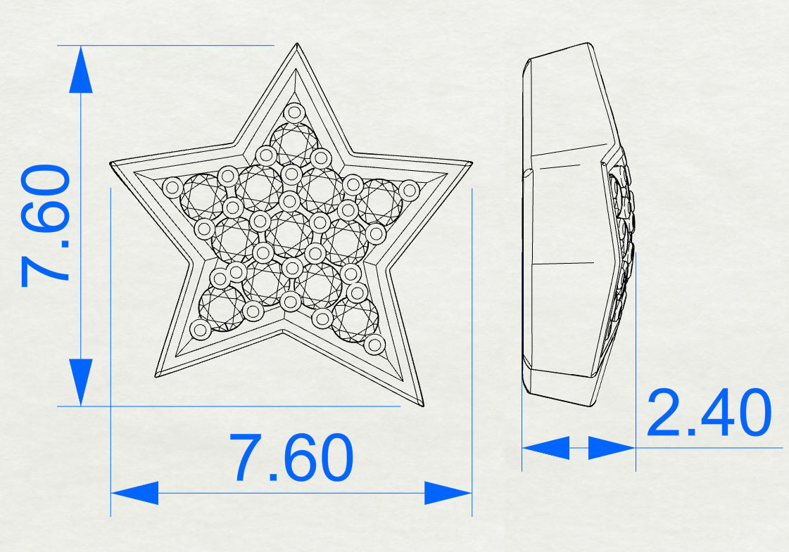 Earrings Stars 3D print model_3