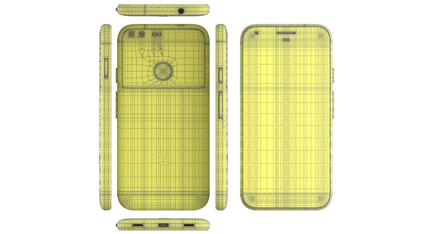 Google Pixel XL Very Silver 3D model_24