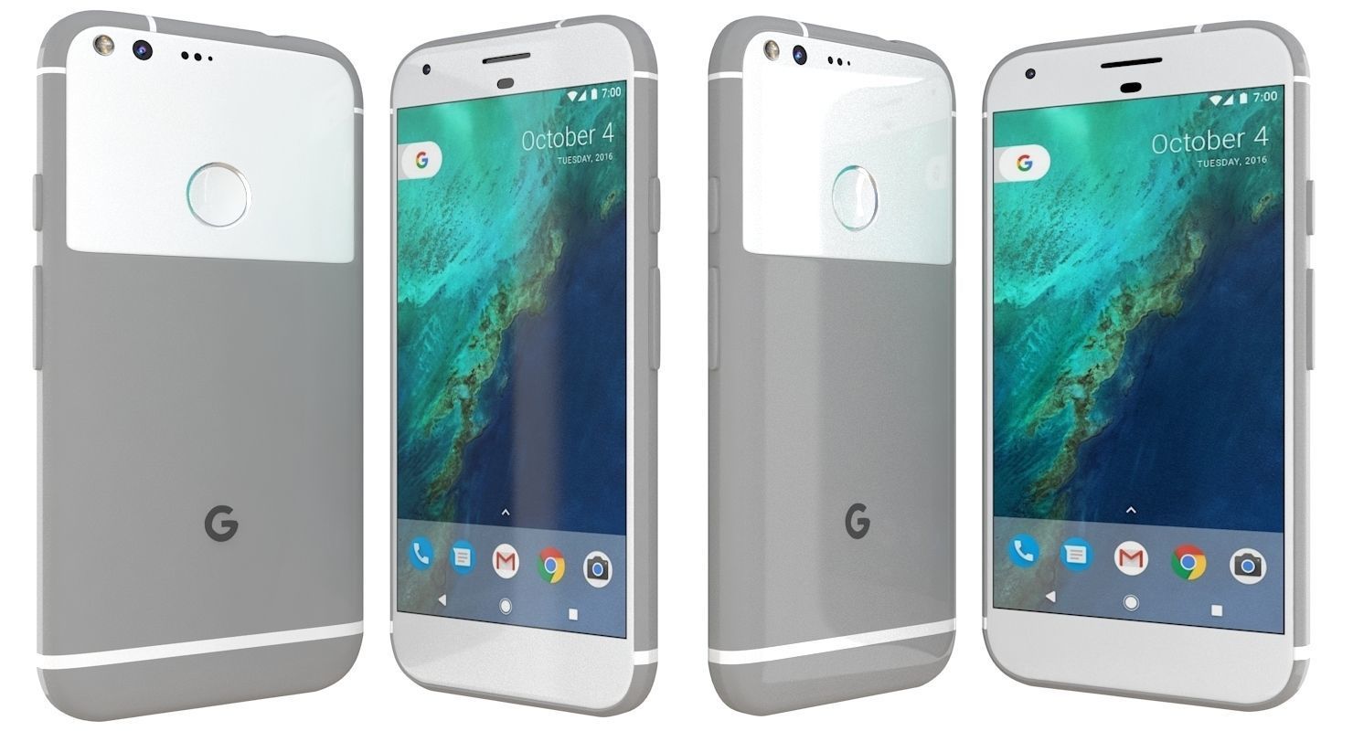 Google Pixel XL Very Silver 3D model_1