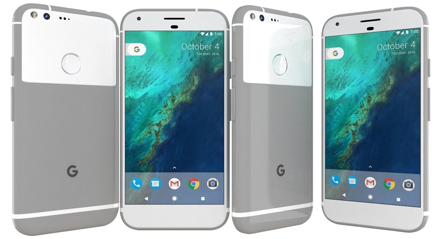 Google Pixel XL Very Silver 3D model_2