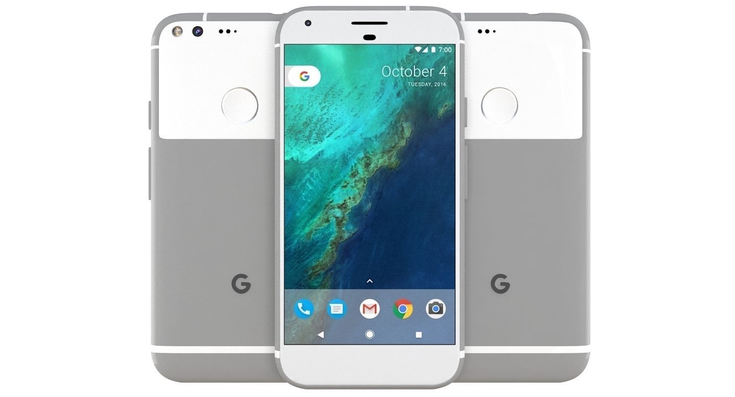 Google Pixel XL Very Silver 3D model_4
