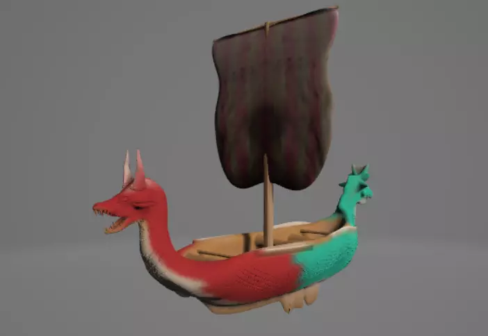 Viking Longship simple 3D model