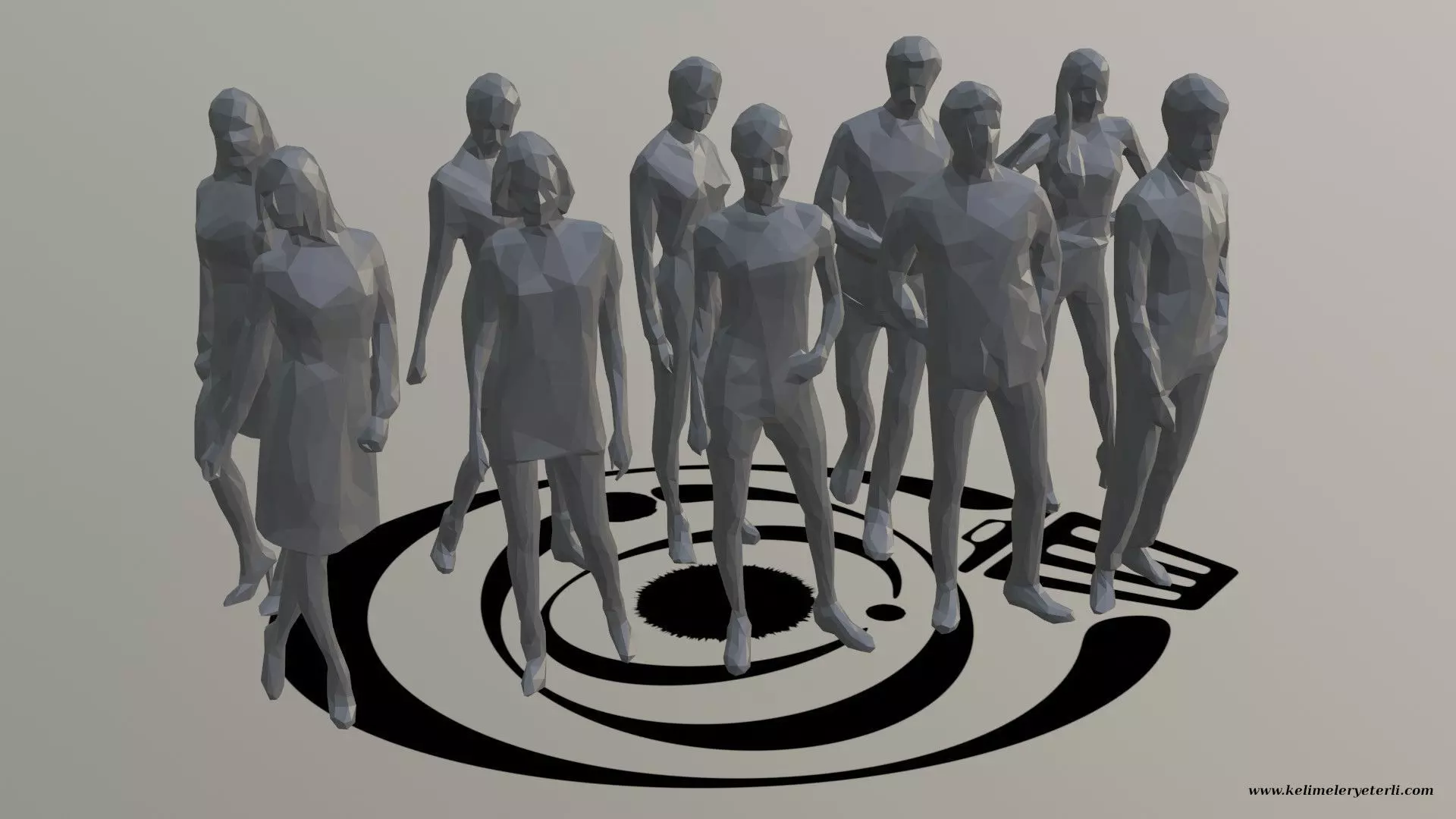 Low Poly People Pack 002 - 10 Pieces R 3D Model Collection_0