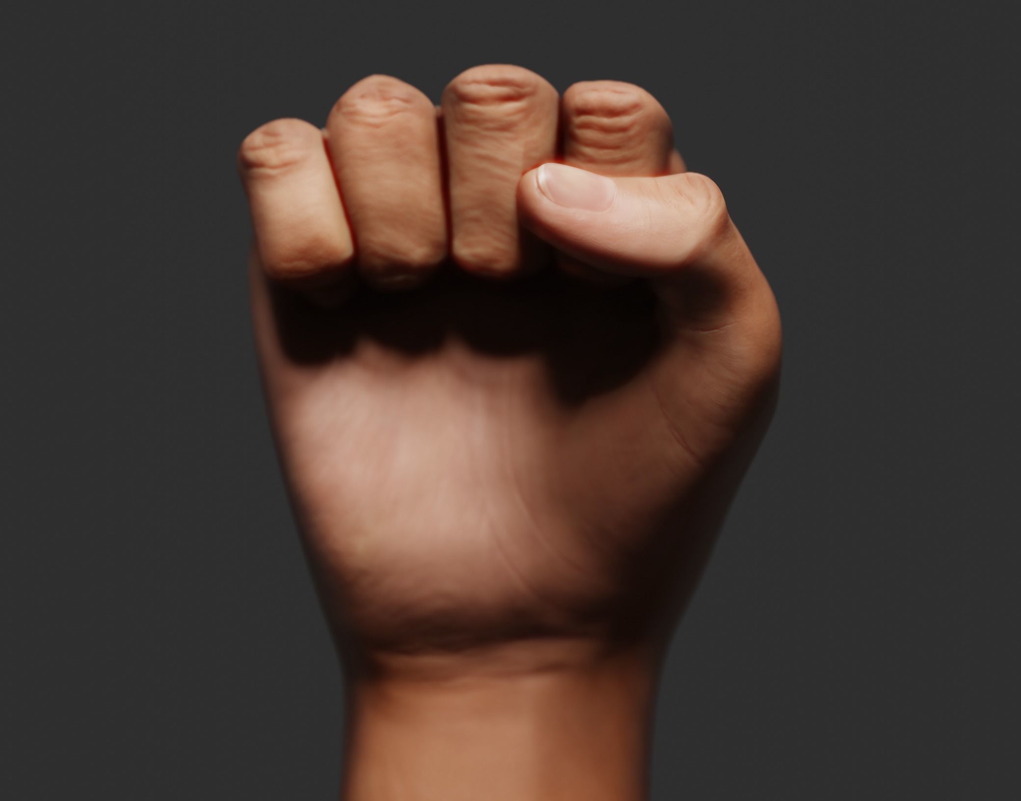 Female Right Hand Rigged Low-poly 3D model_9