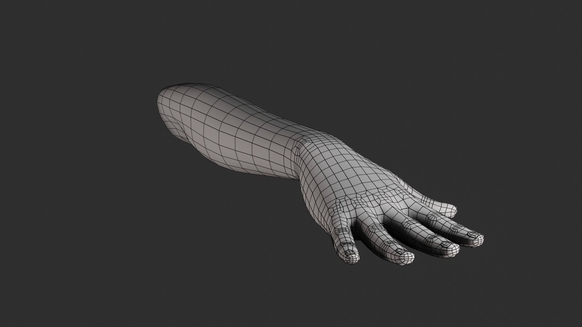 Female Right Hand Rigged Low-poly 3D model_26