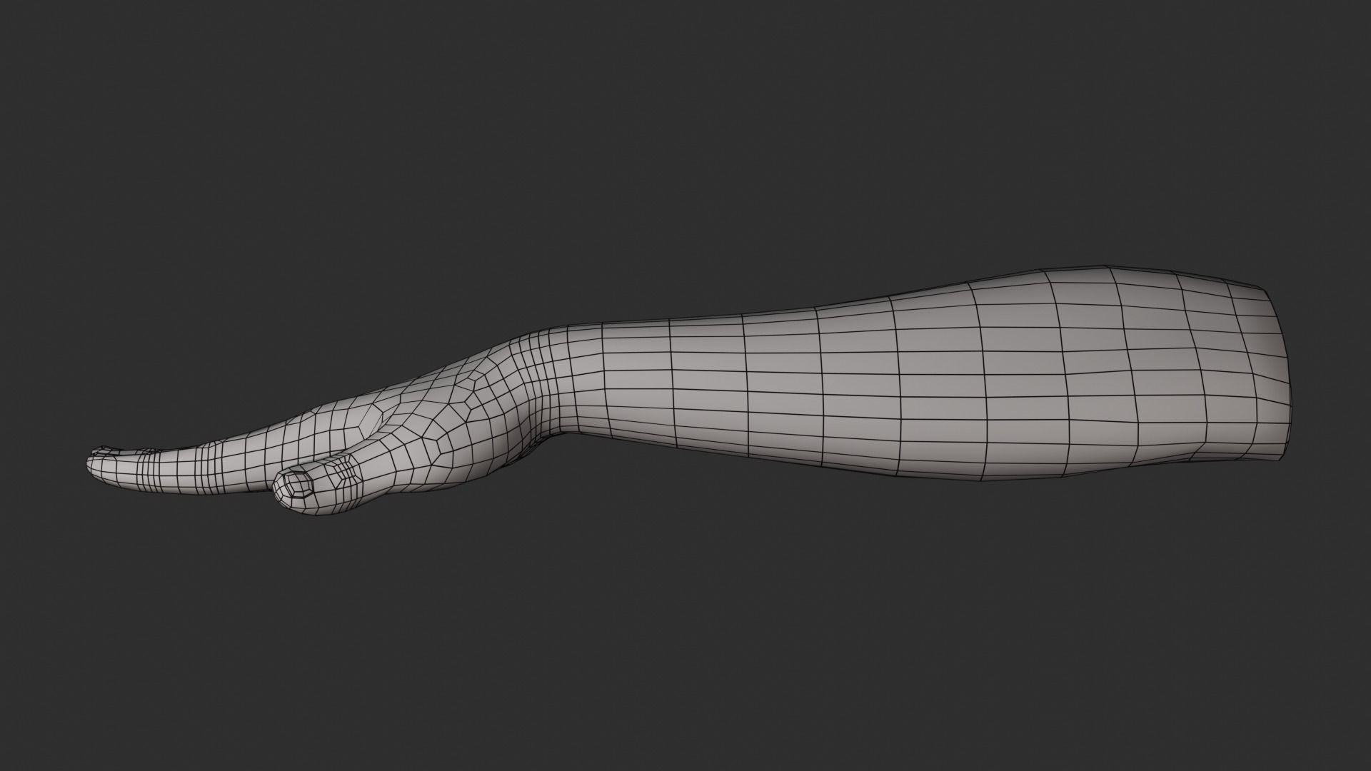 Female Right Hand Rigged Low-poly 3D model_22