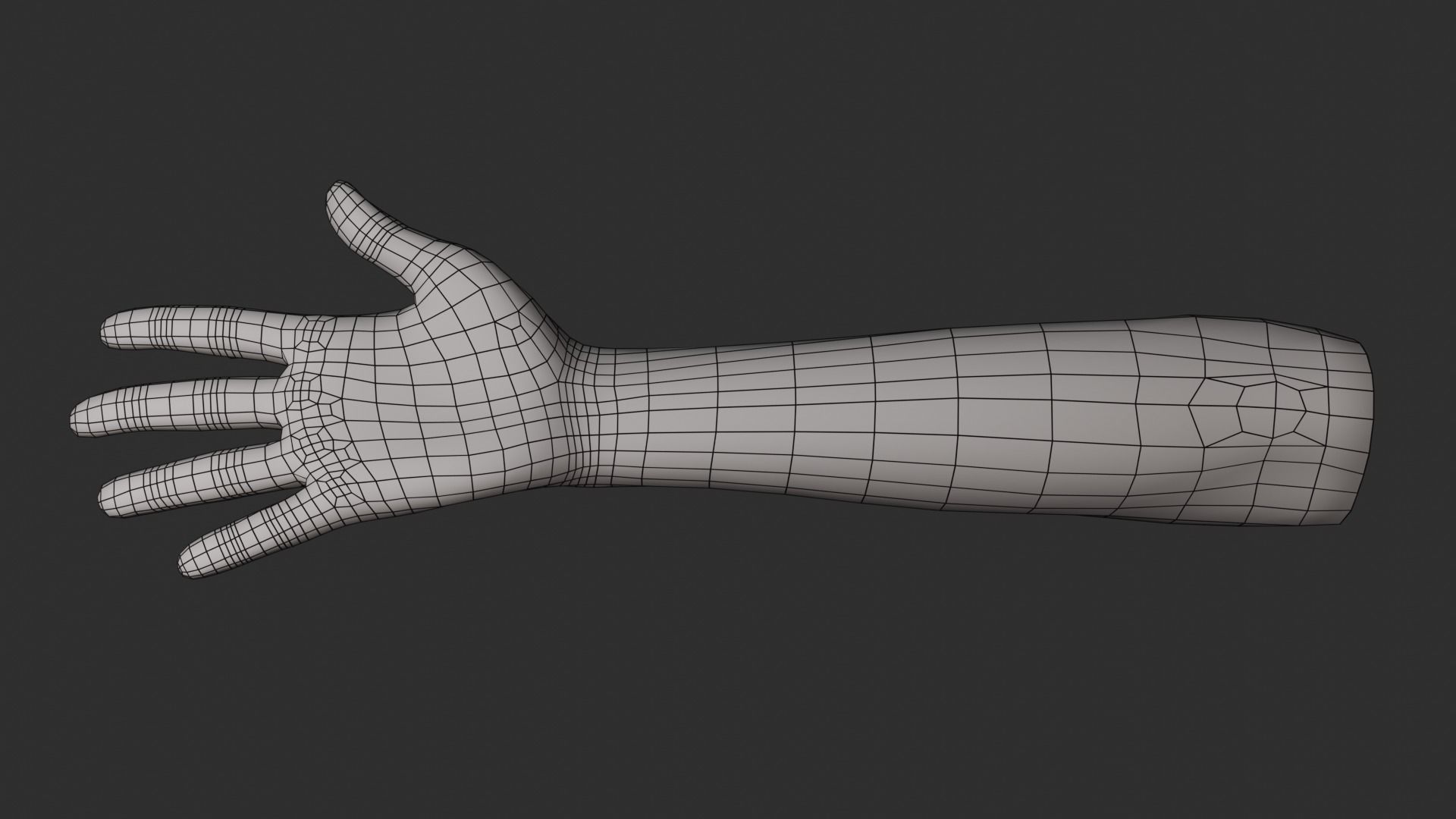Female Right Hand Rigged Low-poly 3D model_24