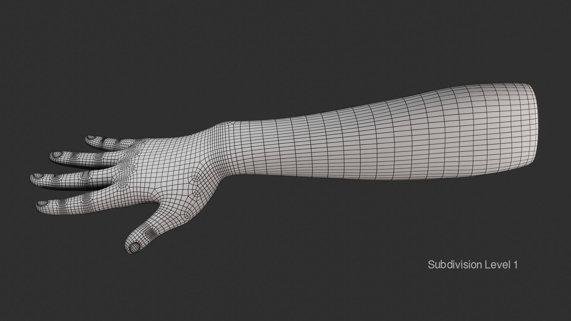 Female Right Hand Rigged Low-poly 3D model_31