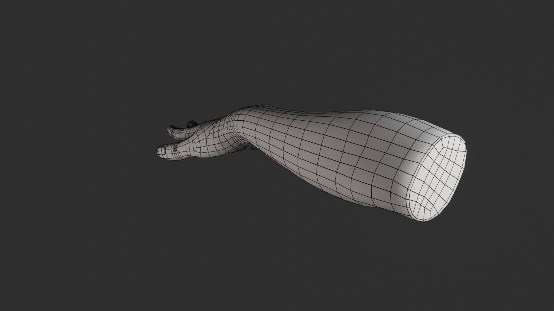 Female Right Hand Rigged Low-poly 3D model_28