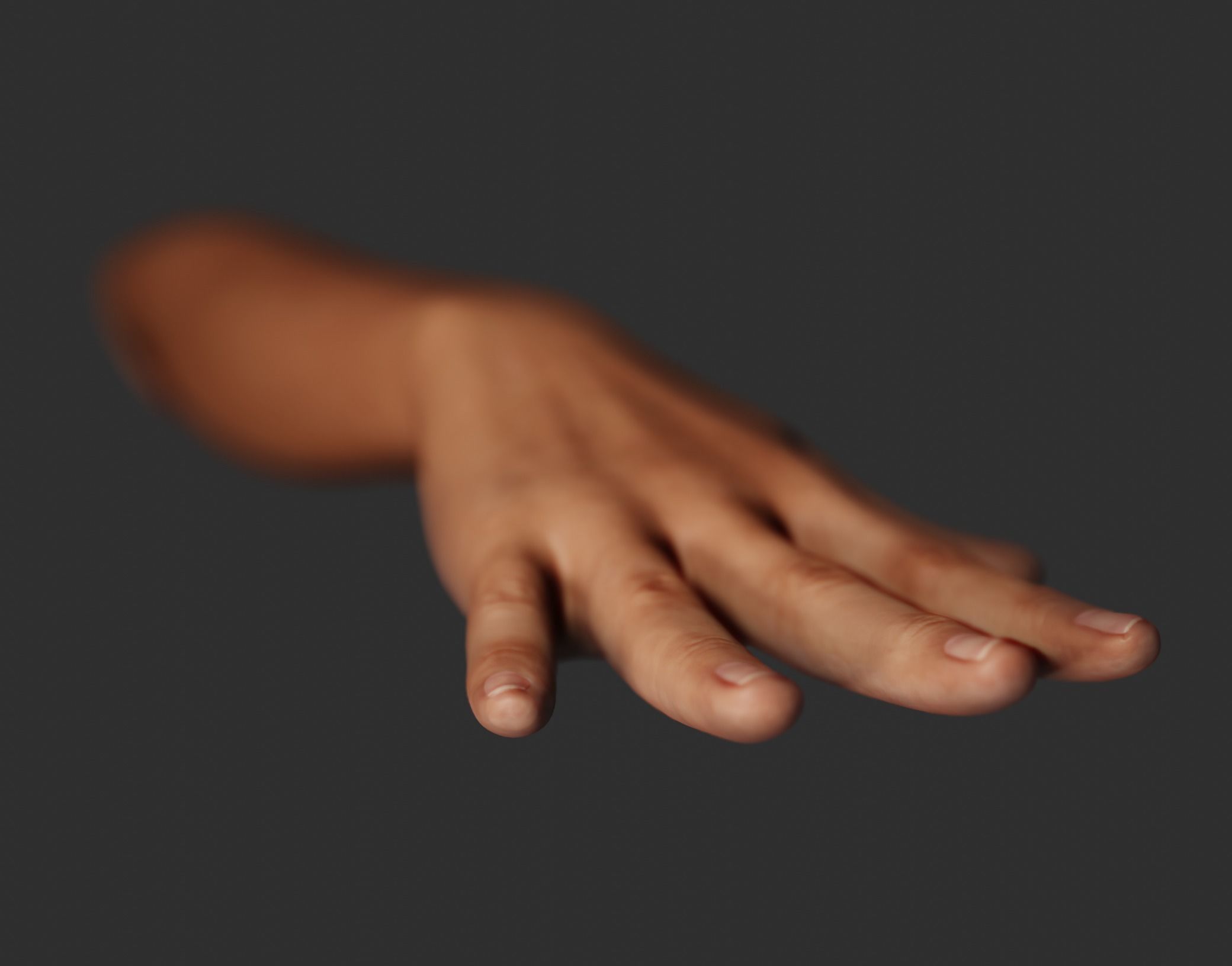 Female Right Hand Rigged Low-poly 3D model_19