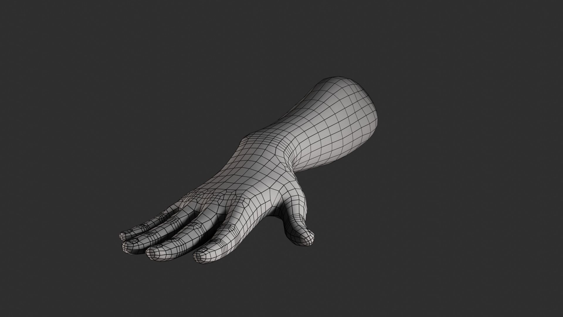 Female Right Hand Rigged Low-poly 3D model_27