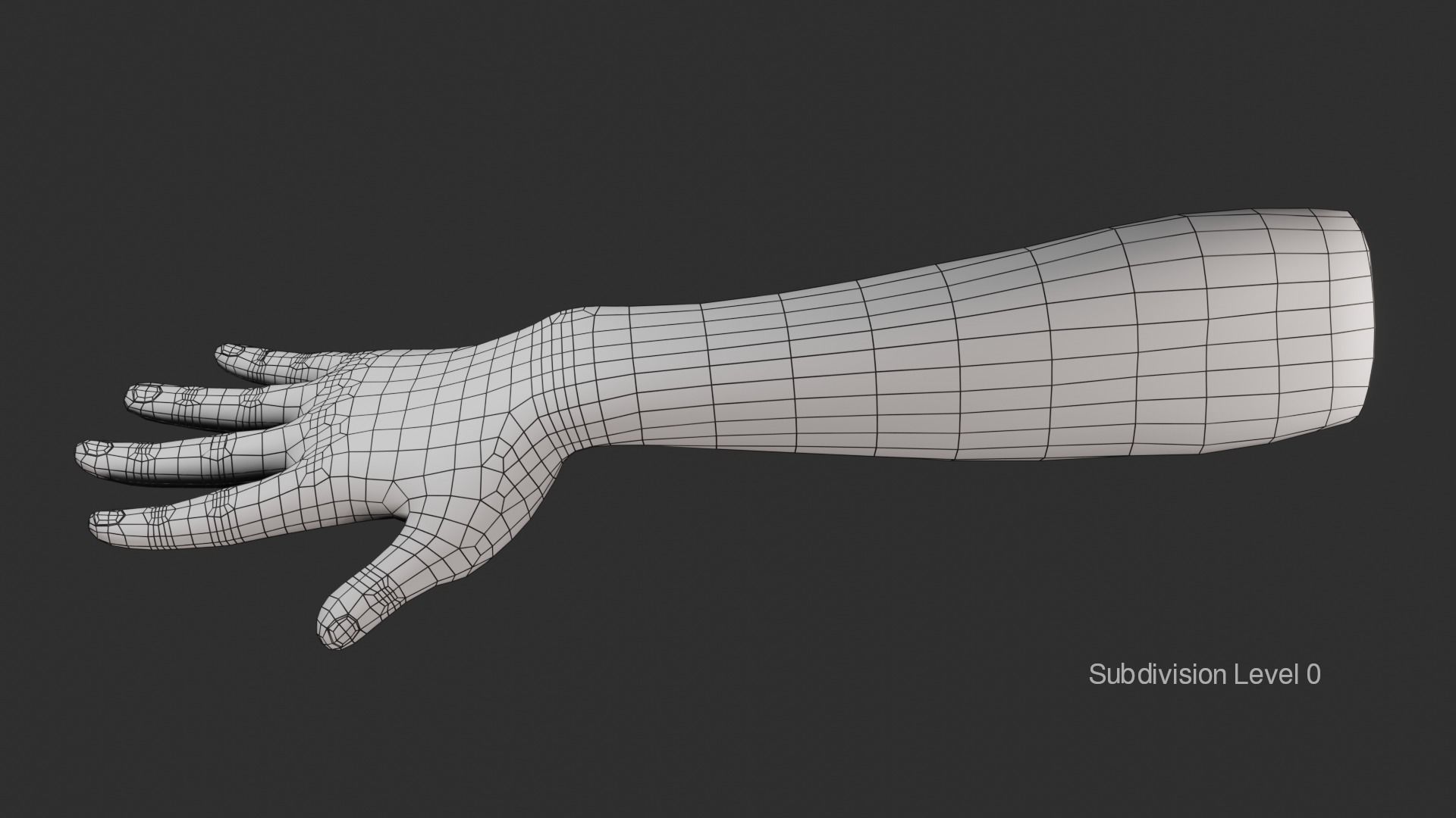 Female Right Hand Rigged Low-poly 3D model_30