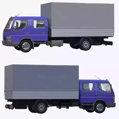 truck double cab tilt 3D model