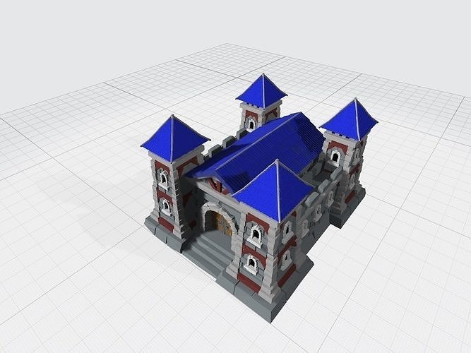 barrack lego castle with towers Free 3D print model