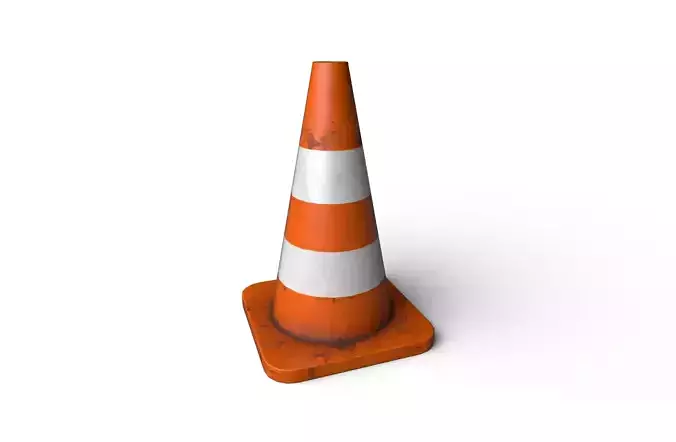 Low Poly High Poly Traffic cone